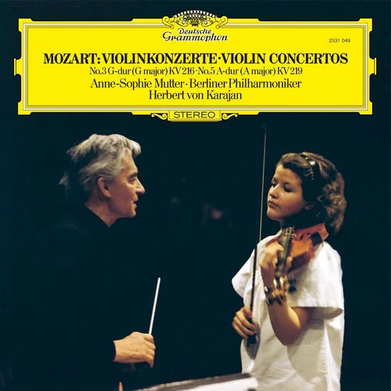 Anne-Sophie Mutter, Berliner Philharmoniker & Herbert Von Karajan - Mozart: Violin Concertos Nos. 3 & 5 (LP) - Image 2