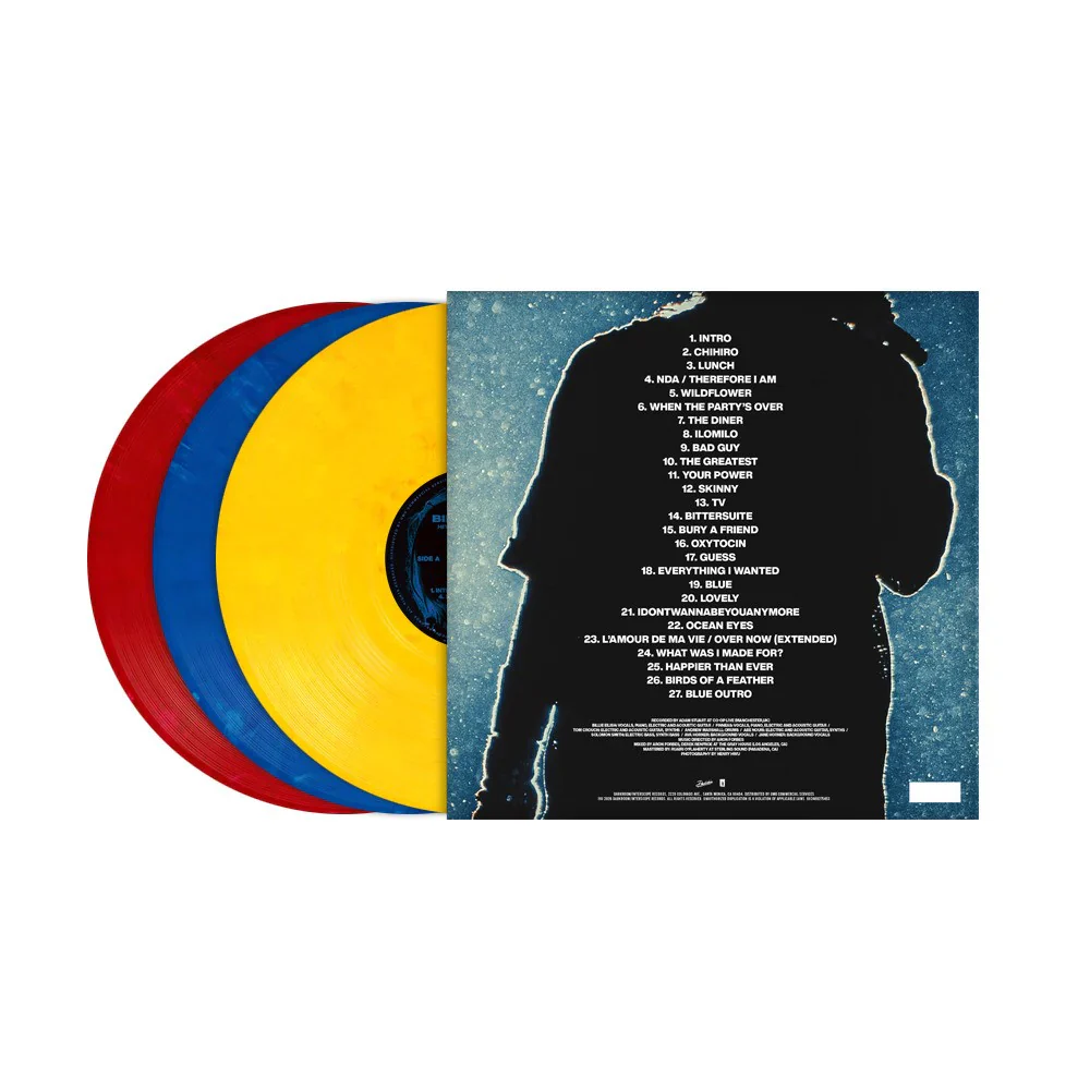 Billie Eilish - HIT ME HARD AND SOFT: THE TOUR (LIVE) (Blue, Yellow & Red Vinyl LP) - Image 3