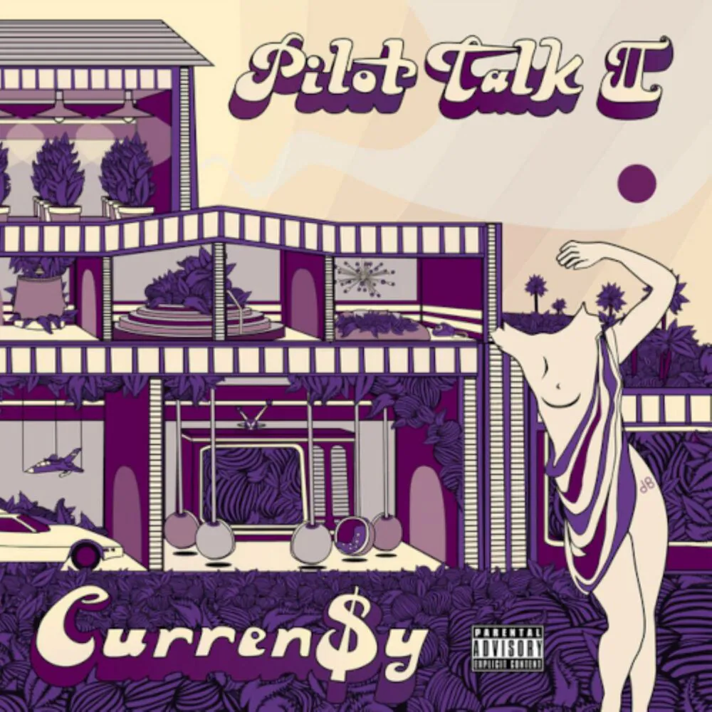 Curren$y - Pilot Talk II (3 Color Purple White and Black Vinyl LP) - Image 2