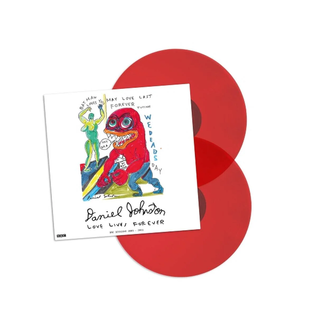 Daniel Johnston - Love Lives Forever (BBC Sessions 2003-2011) (Transparent Red Coloured LP) - Image 2