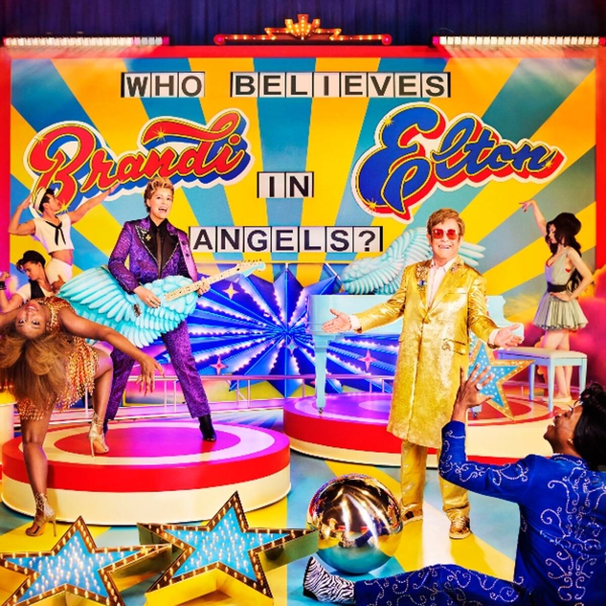 Elton John & Brandi Carlile - Who Believes In Angels? (Yellow Blue Red Coloured LP)