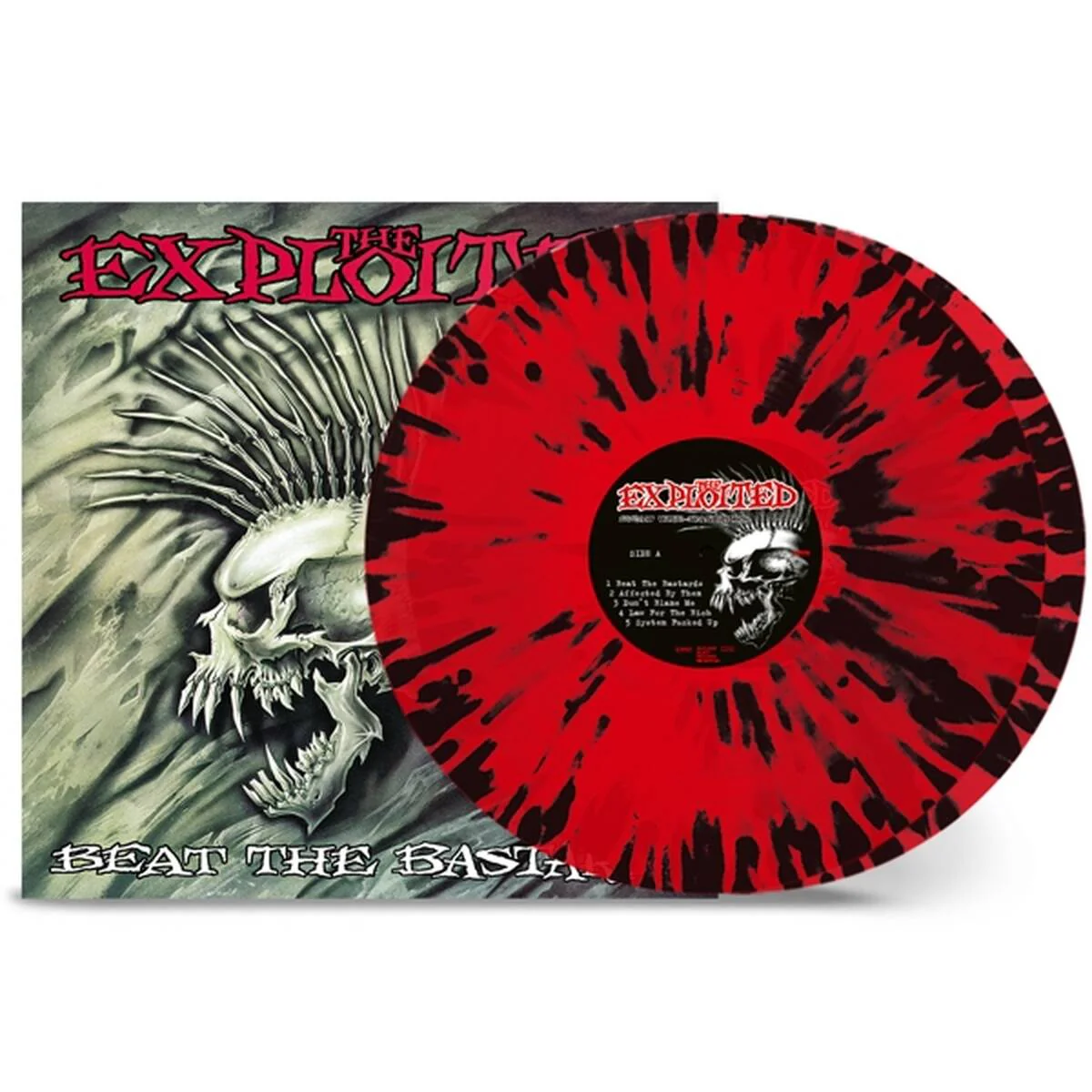 Exploited - Beat the Bastards (Transparent Red with Black Splatter Vinyl LP)