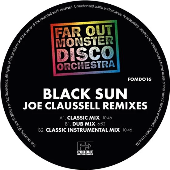 Far Out Monster Disco Orchestra, The - BLACK SUN (JOAQUIN JOE CLAUSSELL SACRED RHYTHM REMIXES) (7") - Image 2