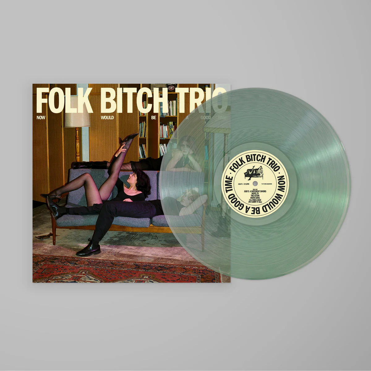 Folk Bitch Trio - Now Would Be A Good Time (Coke Bottle Clear Vinyl LP) - Image 3