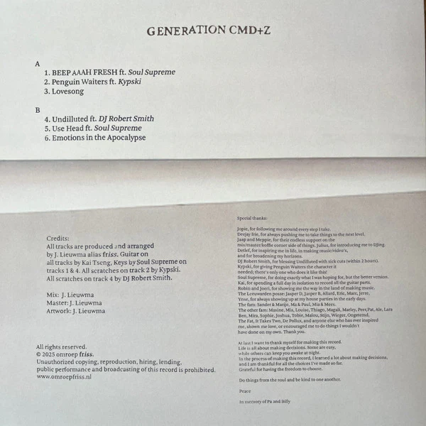 friss. - GENERATION CMD+Z (LP) - Image 2