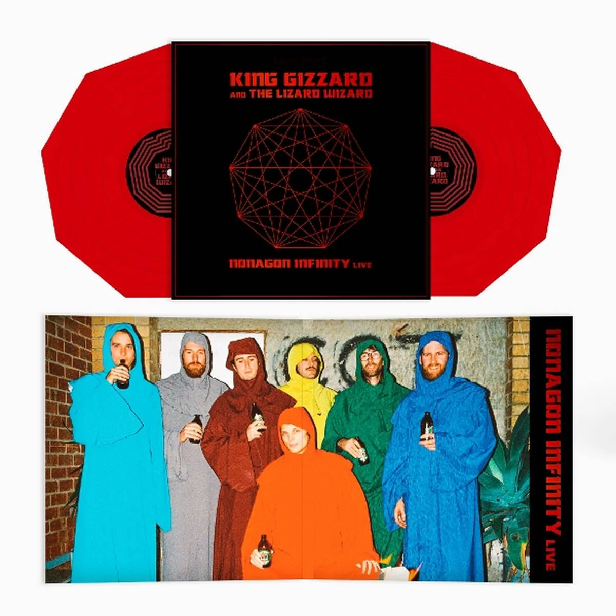 King Gizzard & The Lizard Wizard - Nonagon Infinity Live (Clear Red Coloured LP) - Image 2