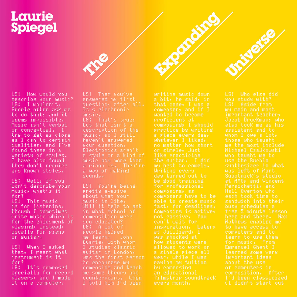 Laurie Spiegel - The Expanding Universe