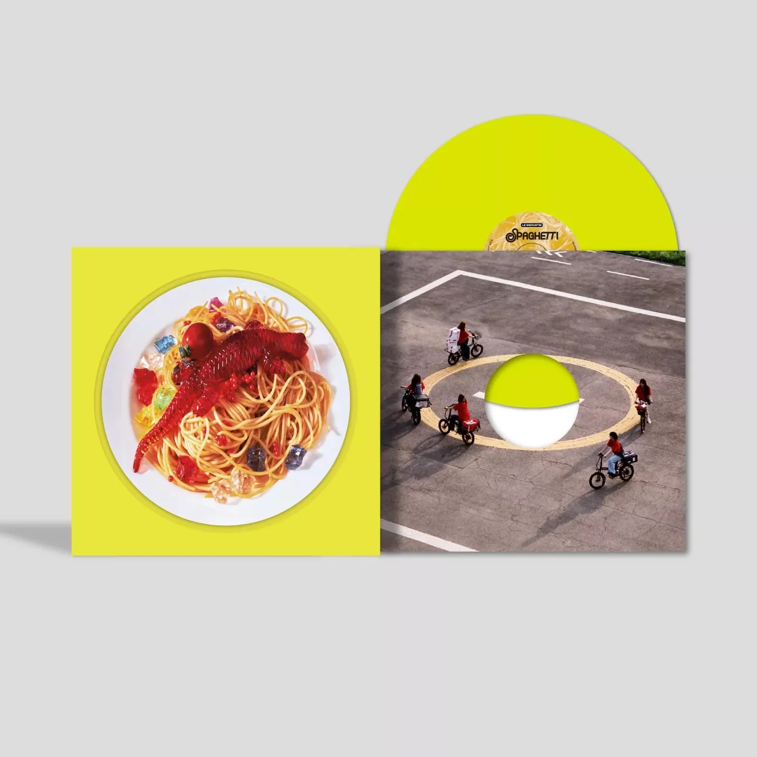 Le Sserafim - 1st Single Album "SPAGHETTI" (Neon Yellow Vinyl LP)