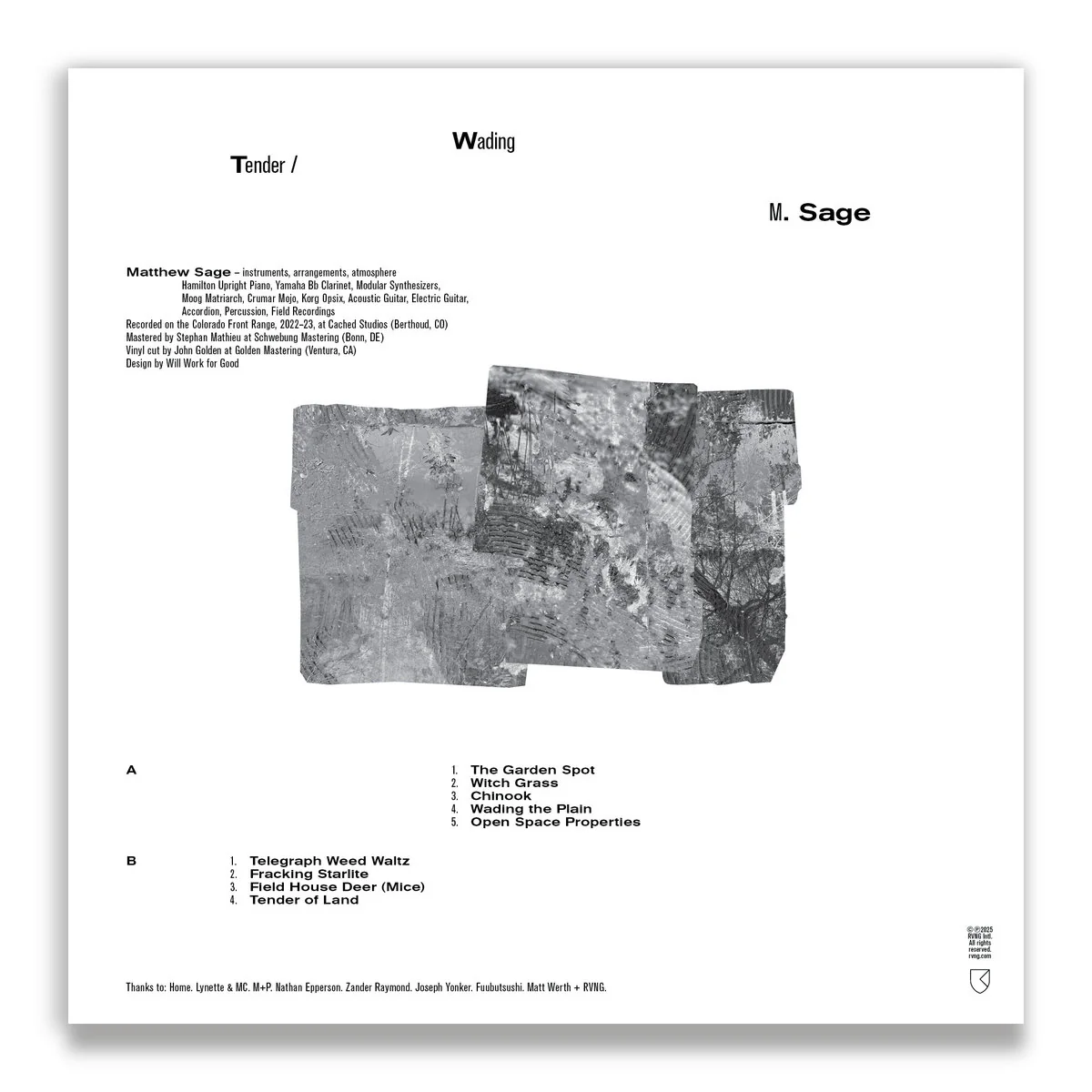 M. Sage - Tender / Wading (LP) - Image 4