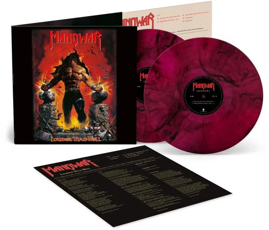Manowar - Louder Than Hell (Magenta With Black Stripes Vinyl LP) - Image 3