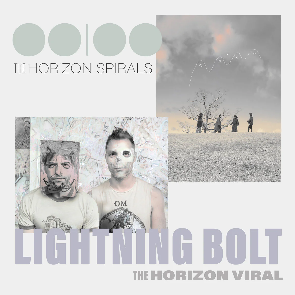 Ooioo / Lightning Bolt - THE HORIZON SPIRALS / THE HORIZON VIRAL (Metallic Silver Vinyl LP) - Image 2