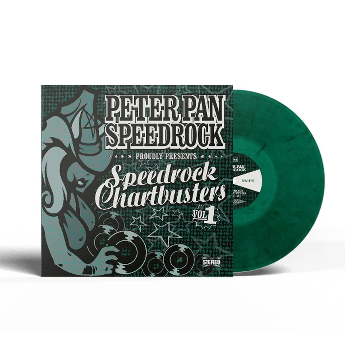 Peter Pan Speedrock - Speedrock Chartbusters Vol. 1 (Camouflage Green Coloured LP) - Image 2