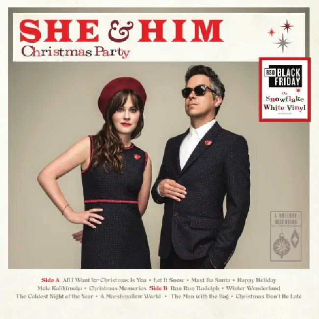 She & Him - Christmas Party (Snowflake White Vinyl LP)