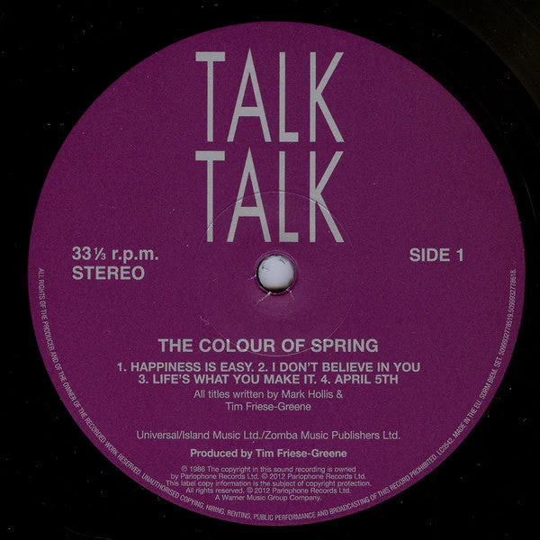 Talk Talk - The Colour Of Spring (LP) - Image 4