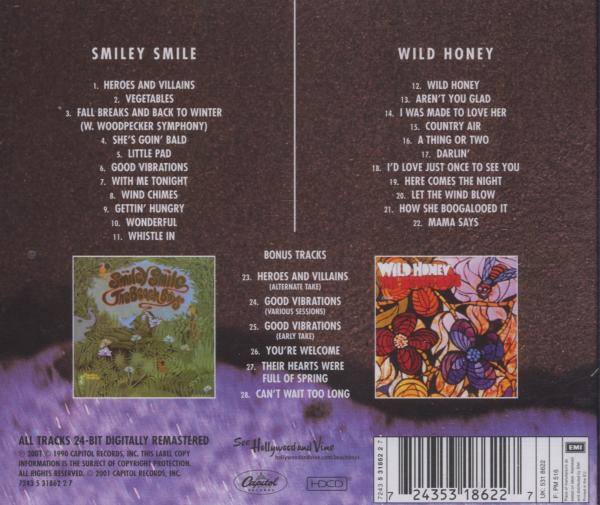 The Beach Boys - Smiley Smile/Wild Honey (CD) - Image 2