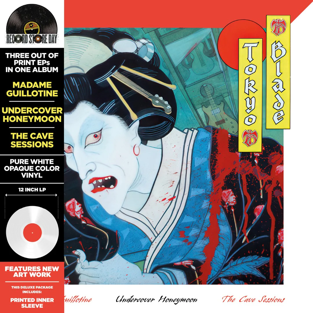 Tokyo Blade - Madame Guillotine/Undercover of the Honeymoon/The Cave Sessions (Solid White vinyl LP) - Image 2