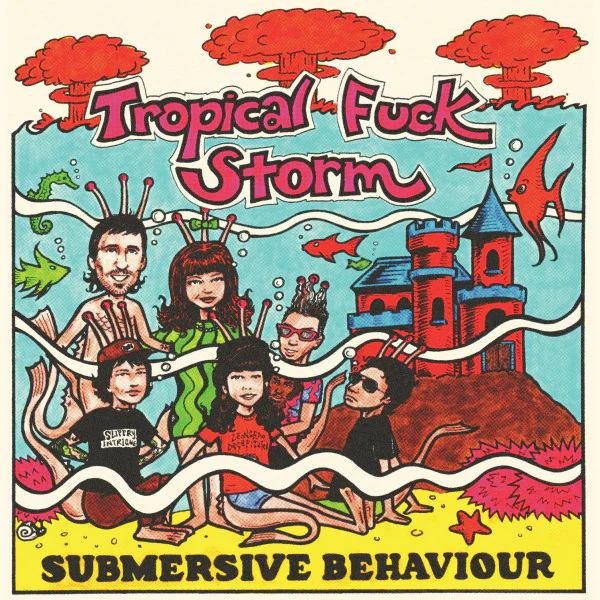 Tropical Fuck Storm - Submersive Behaviour (Aqua Blue Clear Swirl LP) - Image 3