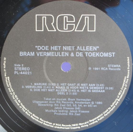 USED - Bram Vermeulen En De Toekomst - Doe Het Niet Alleen - Image 4