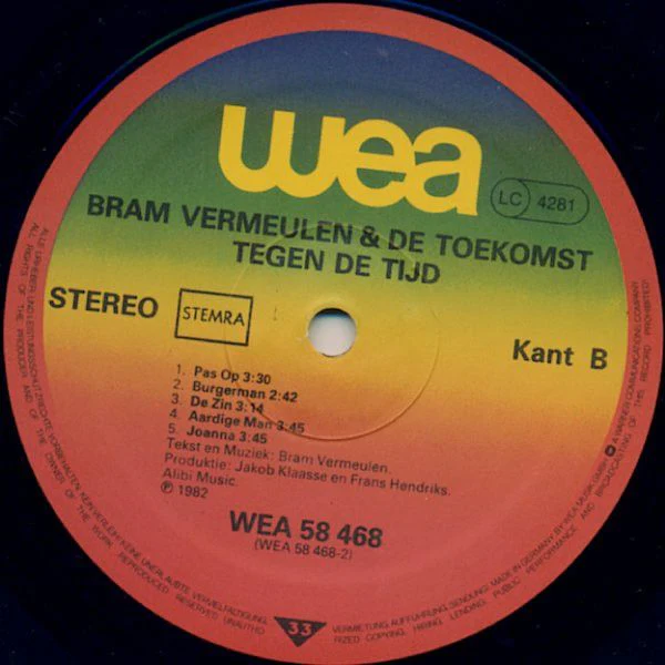 USED - Bram Vermeulen En De Toekomst - Tegen De Tijd - Image 3