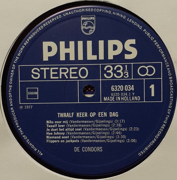 USED - De Condors - Twaalf Keer Op Een Dag - Image 3