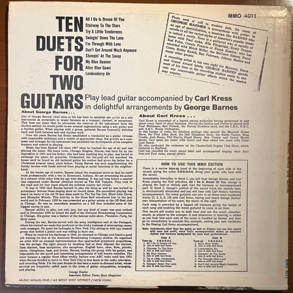 USED - George Barnes - Ten Duets For Two Guitars - Image 2