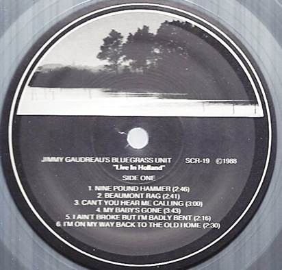 USED - Jimmy Gaudreau's Bluegrass Unit - Live In Holland - Image 3