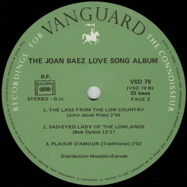 USED - Joan Baez - The Joan Baez Lovesong Album - Image 4