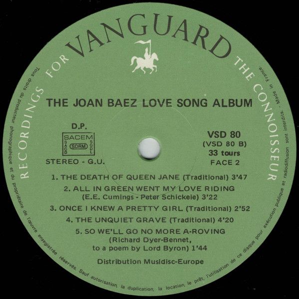 USED - Joan Baez - The Joan Baez Lovesong Album - Image 6