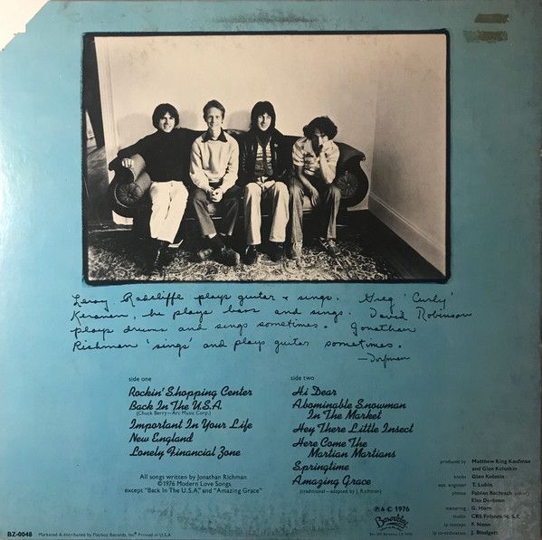 USED - Jonathan Richman & The Modern Lovers - Jonathan Richman & The Modern Lovers - Image 2