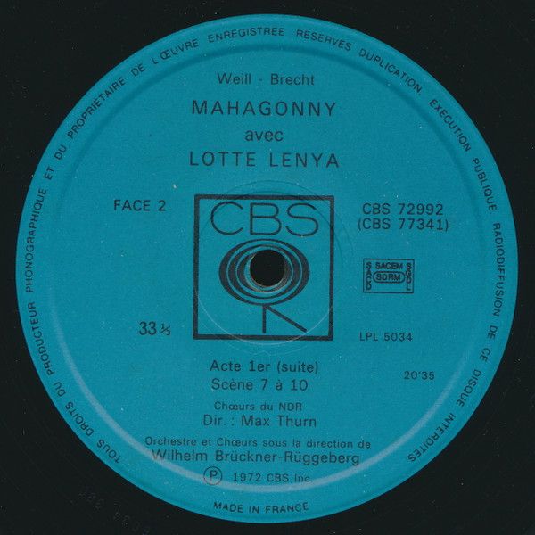 USED - Kurt Weill - Mahagonny - Image 3