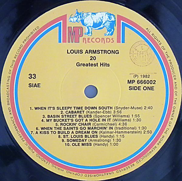 USED - Louis Armstrong - 20 Greatest Hits - Image 3