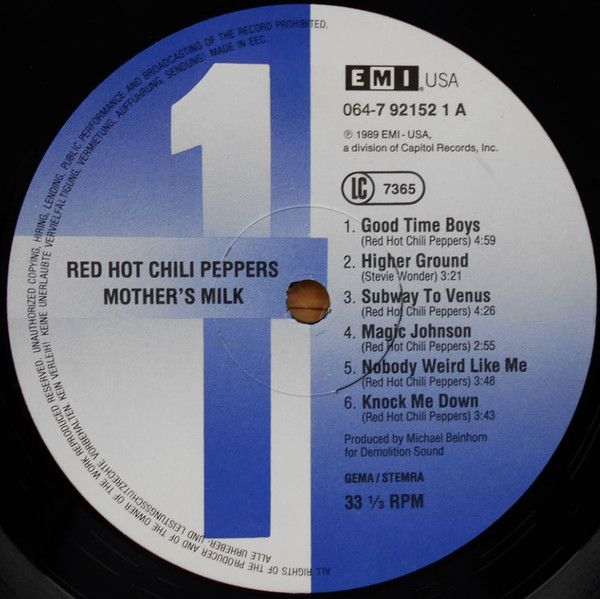 USED - Red Hot Chili Peppers - Mother's Milk - Image 3