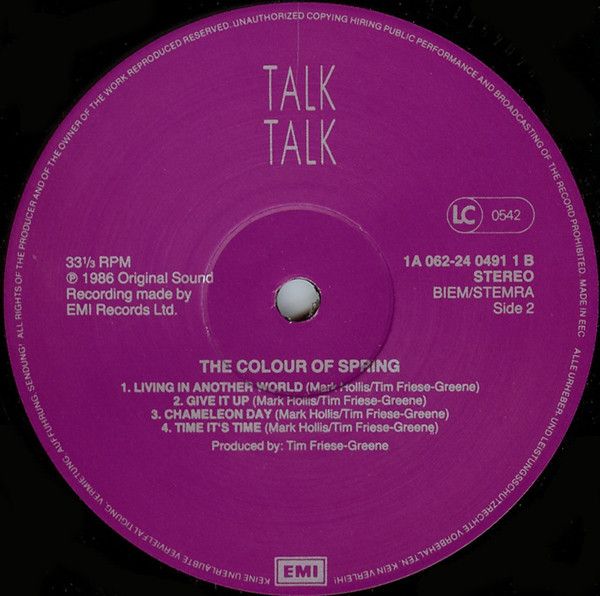 USED - Talk Talk - The Colour Of Spring - Image 4