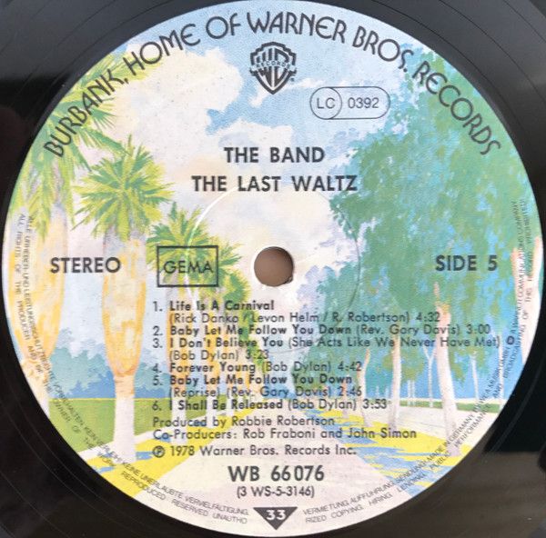 USED - The Band - The Last Waltz - Image 9