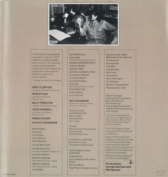 USED - Various - The Concert For Bangla Desh - Image 143
