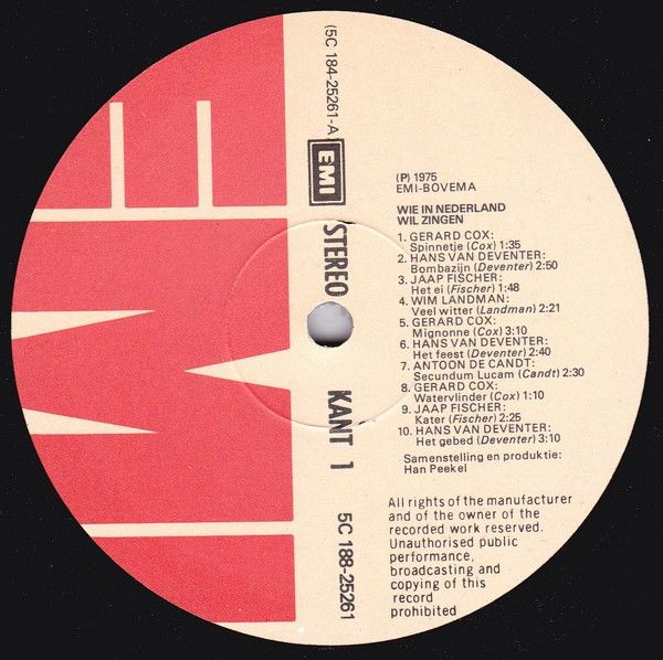 USED - Various - Wie In Nederland Wil Zingen ... (De Jaren '60 - '65) - Image 6