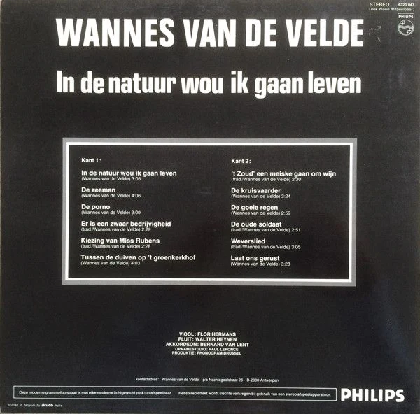 USED - Wannes Van De Velde - In De Natuur Wou Ik Gaan Leven - Image 2