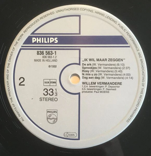 USED - Willem Vermandere - Ik Wil Maar Zeggen - Image 4