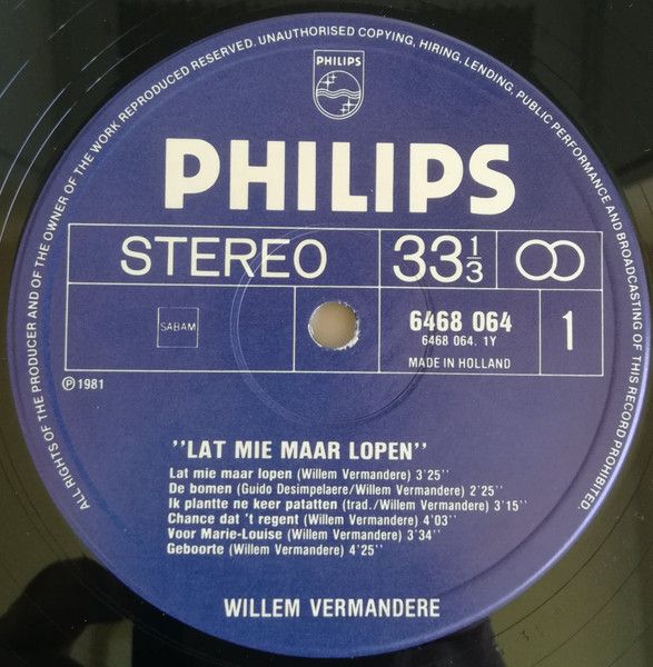 USED - Willem Vermandere - Lat Mie Maar Lopen - Image 4