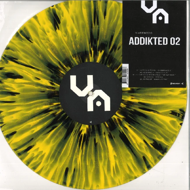 Various Artists - Addikted 02 (Yellow & Black Splatter Coloured 12")